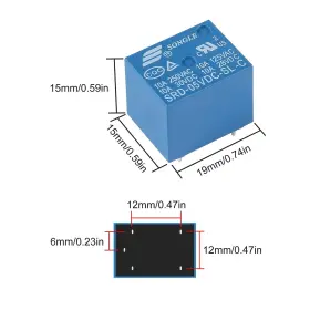 Srd-05vdc-sl-c Umlife 701715483613 12pcs 5vdc Household Appliance Pcb Relay Power 5pins M Inch #2