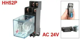 Dyf08a Urbest 747150745770 Hh52p Ac 24v Coil Dpdt 8 Pins Electromagnetic Power Relay W Base #2