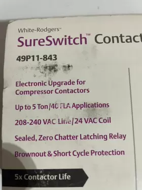 49p11-843 White-rodgers L46-465 Sureswitch Contractor Upgrade #3