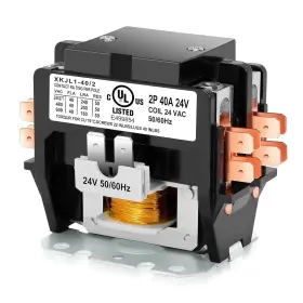 24v2p40a Wuyelin Hvac Motor Contactor 24v 40 Amp Coil 2 Pole Replacement Relays Compatible