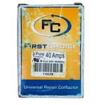 First Choice Y4626 3 Pole Contactor 40 Amps 24V Coil Universal Repair. Fixed Price $13.00.